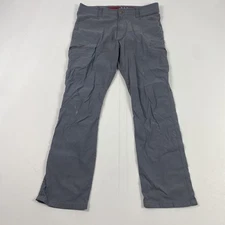 Wrangler ATG Pants Mens 36x30 Gray Outdoor Hiking Nylon Zip Pocket Cargo