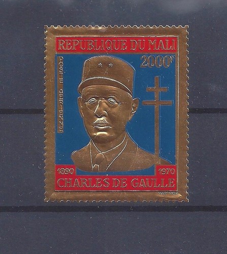 MALI 1970 MNH CHARLES DE GAULLE FRANCOBOLLO ORO VEDI