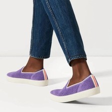 Rothy s The Original Slip On Amethyst Terry Purple Knit Sneaker in Size 7