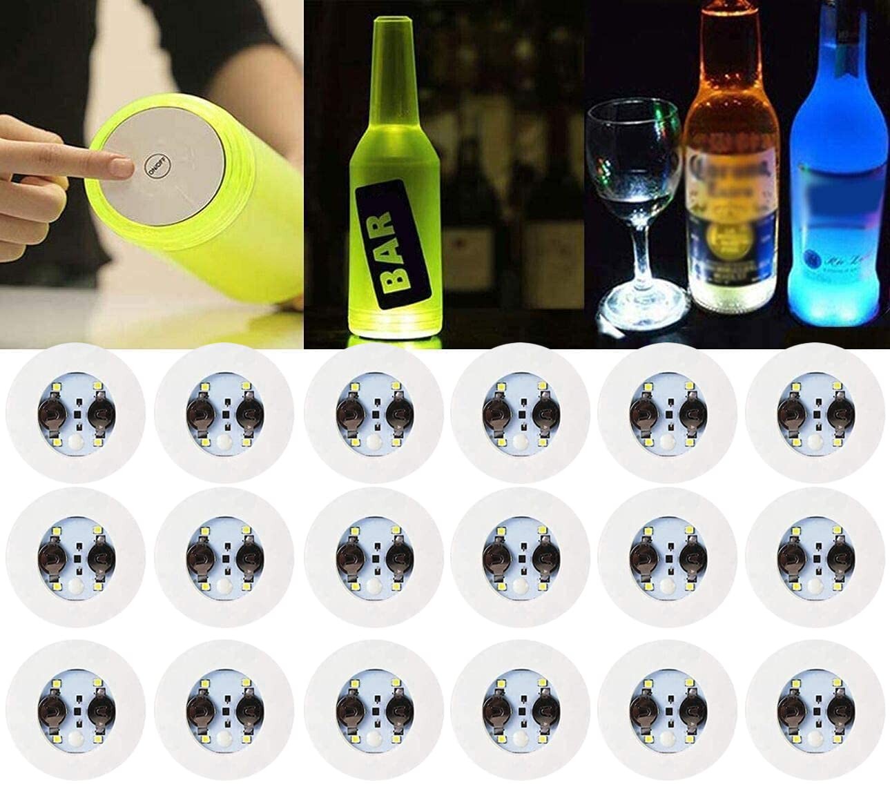 Light Up Coasters,Bottle Lights, Bottle Glorifier,Sticker Co