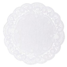 500533 French Lace Doily, 8" Diameter Case of 1000 ,White