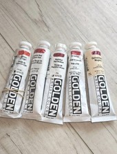 Golden Acrylic Heavy Body Paint, Reds 2oz  Mixed Set Of 5 Lot  16