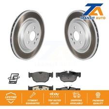 Coated Disc Brake Rotors And Semi-Metallic Pads Rear Kit For Jaguar F-Pace