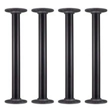 4 Pack Industrial Pipe Table Leg Set Iron Base Legs for Coffee & End Tables