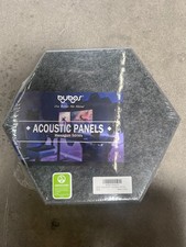 BUBOS 12 Pack Hexagon Acoustic Panels Soundproof Wall Panels 12" X 12" X 0.4"