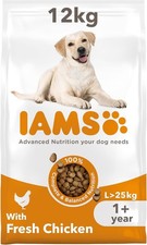 IAMS Adult Large Complete Dry Dog Food Chicken 12kg - With DentalCare System* 1.78 per kilo