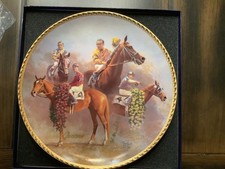  Fred Stone AUTOGRAPHED HORSE Plate  Eddie Arcaro Johnny Longden Warren Mehrtens