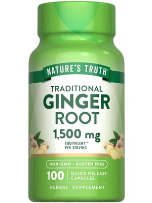 Ginger Root Capsules | 100 Count | from Ginger Root Extract | NonGMO and Glut...