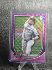 Corbin Burnes 2025 Bowman Chrome Fuchsia Wave 94 #/299 Arizona Diamondbacks