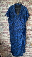 Phase Eight Plus Size Mara Abstract Print Wrap Dress Flattering UK 26 RRP £99