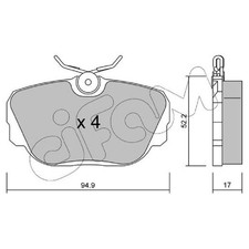 Satz Bremsbeläge Bremsklötze vorne für BMW 3-er E30 Z1 | 24564625