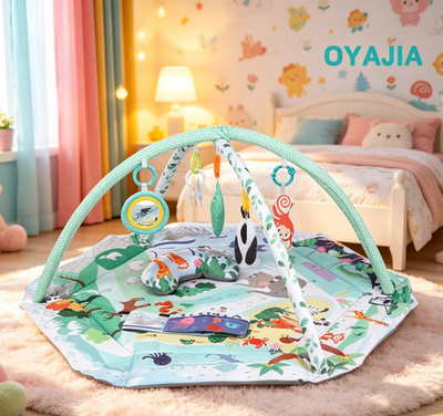 OYAJIA Krabbelmatten, Spielmatten, Spieltunnel, Erlebnismatten, mit Spielzeug
