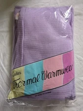 NEW NOS Vintage Jodi Lynn Thermal Waffle Top And Pants Set Purple Large 