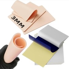 3MM Tattoo Skin Practice Kit - 13Pcs Fake Skin and Stencil Paper Kit Including 3