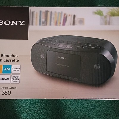 Sony CFD-S50 Boombox CD Radio AM/FM Stereo Cassette Tape Recorder- New & Sealed 