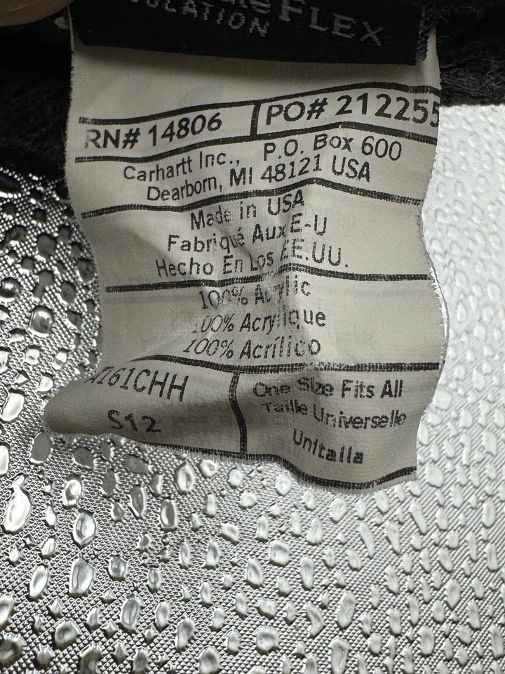 Carhartt Hat Balaclava One Size Gray Thinsulate Flex Insulation Face Mask USA - Image 4 of 4