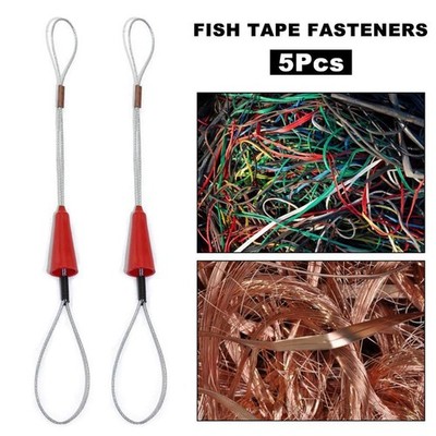 Set of 5 Wire Traction Fish Tape Fastener Tool for Electrical Cable Puller