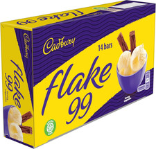 Cadbury Flake 99 Chocolate Bar, Individually Wrapped Flaky Milk Chocolate Bars, 