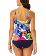 Anne Cole Women's Printed Triangle Tankini Top 38C/40B, Multicolor 82