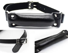 Open Mouth Gag Restraint Bone Strap BDSM PU Leather Padded Bondage Roleplay US