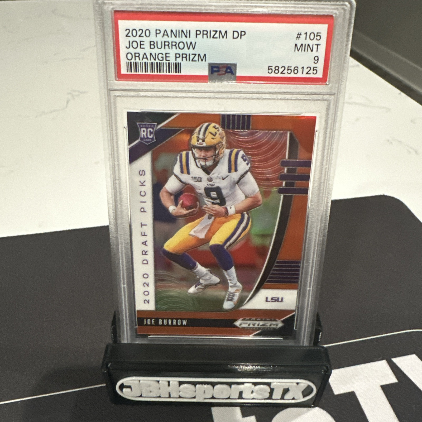 2020 Panini Prizm Draft Picks Rookies Orange Joe Burrow PSA 9 MINT Rookie RC