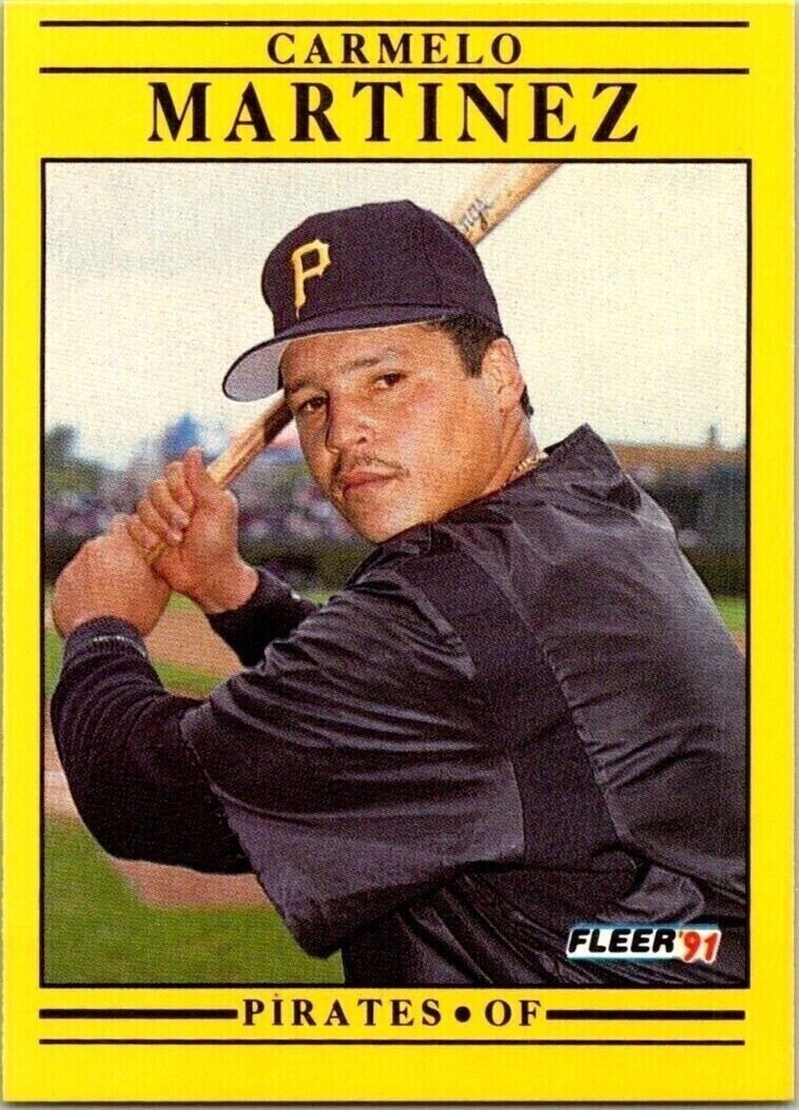 Carmelo Martinez Pirates 44 Fleer 1991 Baseball Card