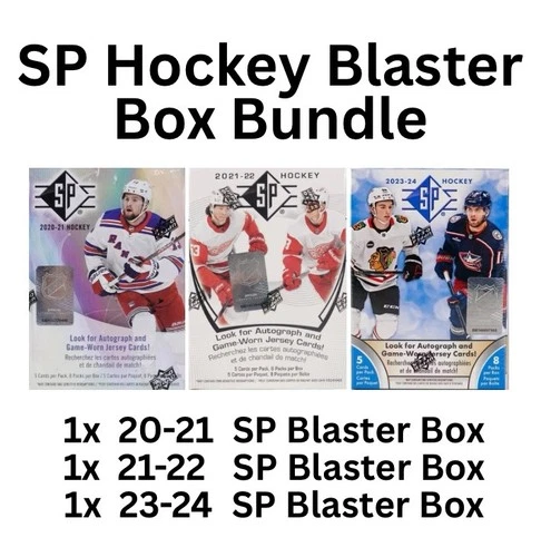 2020-21, 2021-22, 2023-24 Upper Deck SP Hockey Blaster Box Bundle