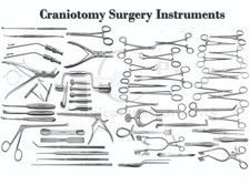 Set Chirurgia Craniotomia Strumento Neuro Qualità Premium 56 Pezzi Kit Chirurgico