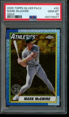 2025 Topps Chrome Mark McGwire Gold Mojo /50 PSA 10 Athletics 