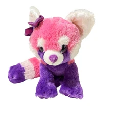 Wild Republic Sweet & Sassy Colorful Red Panda Pink Purple Bow 18" w/Tail 2018