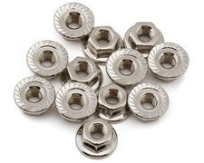 Traxxas 3mm Flanged Nylon Lock Nuts Silver  12  TRA2744 