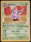 Nidorino 37/102 1st Edition Pokémon Base Set Shadowless MP