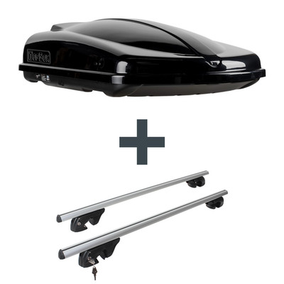 Dachbox Topbox TopBox 420 Duo + Dachträger Menabo Sherman für Toyota Picnic XM1