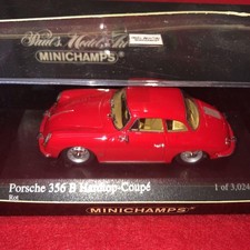 Minichamps Porsche 356B Hardtop Coupe 1/43 Scale Red Diecast Car