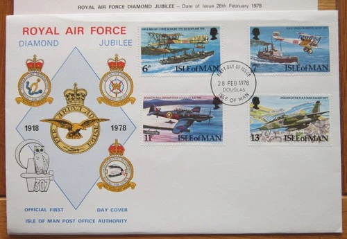 1978 Isle of Man Royal Air Force Diamond Jubilee First Day Cover Last One