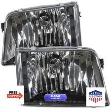 Caap Driven Black Housing Factory Style Headlights Headlamp Assemblies
