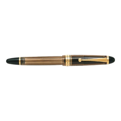 Pilot Custom 823 Fountain Pen Broad Nib Brown Gold 14K Resin New