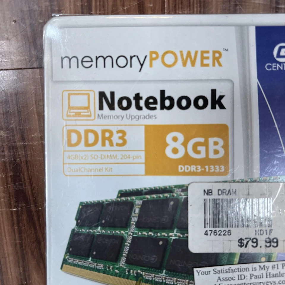 Centon memoryPOWER Notebook DDR3 8GB (2x4GB) 204-pin SO-DIMM 1333 PC3-10600 - Image 2 of 4