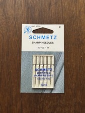 NEW Schmetz Microtex Sharp Sewing Needles; 1729 130/705 H-M 70/10