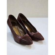 Vintage Bruno Magli Italy Leather Suede Pumps 9.5 AAAA