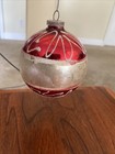 Vintage Germany Mercury Glass Ornament Red with Silver Mica Design - 3 1/2” — photo 10