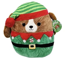 Squishmallow King Charles Spaniel Christmas Holiday Elf 8” 8 Inch NWT