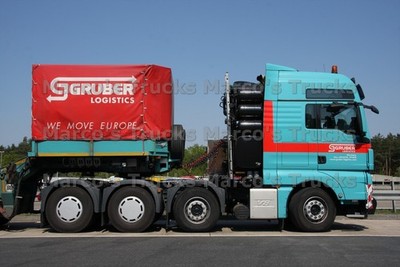 LKW Foto Scania Schwerlast Zugmaschine turquoise GRUBER LOGISTICS WE MOV #m6yo