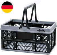 Zhjingyu Klappbox 20L, Klappkiste Mit Griff(38*25*20Cm) Klappkorb, Einkaufskorb