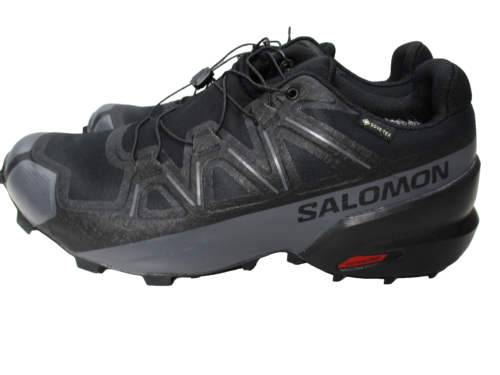 Scarpe da trail running Salomon Speedcross 6 GTX impermeabili nere da uomo taglia 10 5