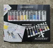 Grumbacher Academy Watercolor Paint, 7.5ml/0.25oz. Tube, 12-Color Set (2012) ART
