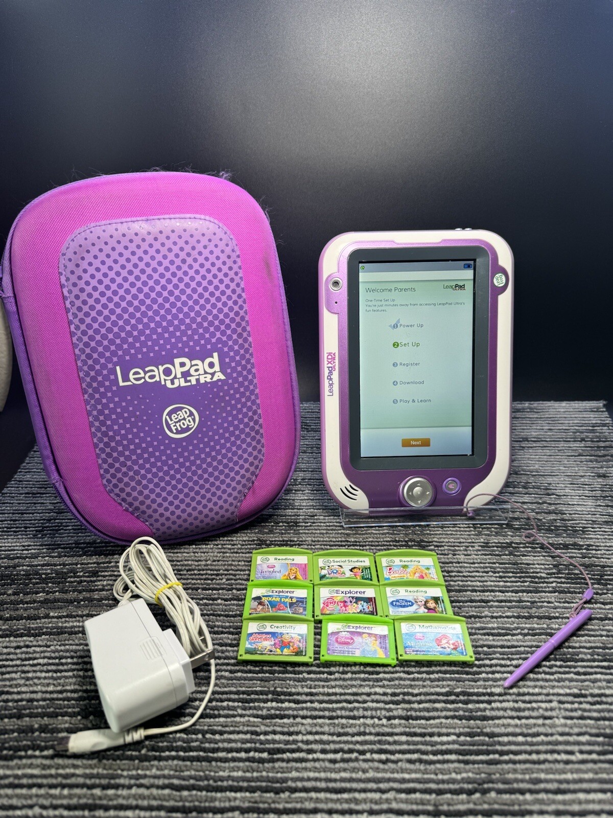 Leapfrog LeapPad ULTRA XDI Learning Pad W/case,charger & 9 Games/Tested