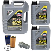 MotoröL Set 4100 5W-40 Liqui Moly 7 Liter + ÖLfilter + Schraube FüR Mercedes 203