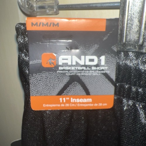 And1 Basketball Gym Court Shorts Adjustable Waist MEDIUM 11 In Inseam Black - Picture 7 of 8
