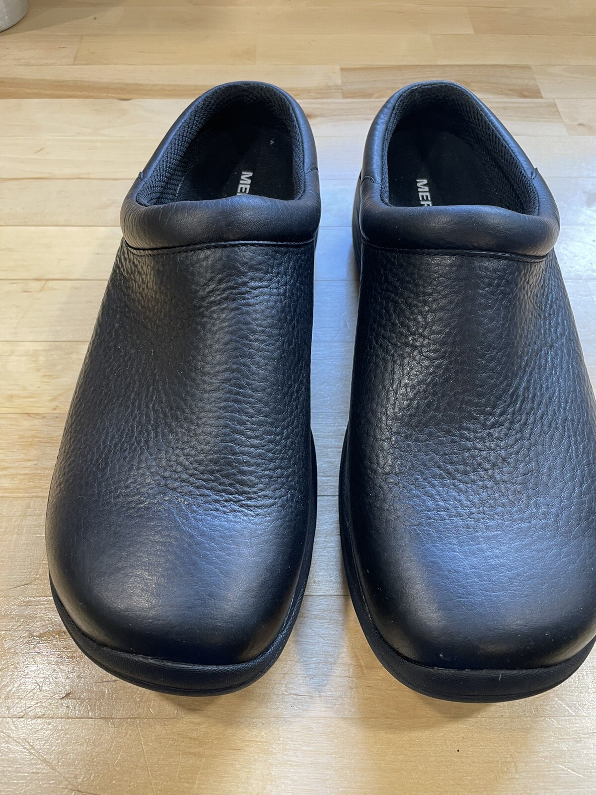 Merrell Mens Encore Gust 2 Black Leather Slipon Mule Clogs J002091W Sz 11 Wide eBay